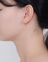 Vibrant V-Shaped Cubic Zirconia Studs in Sterling Silver